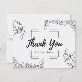 Hartelijk dank voor uw bestelling briefkaart