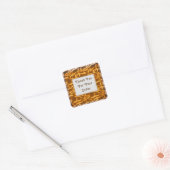Hartelijk dank voor uw bestelling Bright Gold Eleg Vierkante Sticker (Envelop)