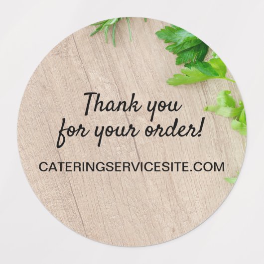 Hartelijk dank voor uw bestelling Catering Service Labels (Design 2)