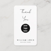 Hartelijk dank voor uw bestelling en pictogrammen  visitekaartje (Voorkant)