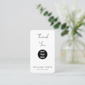 Hartelijk dank voor uw bestelling en pictogrammen  visitekaartje (Staand voorkant)