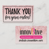 Hartelijk dank voor uw bestelling en uw bestelling visitekaartje (Voorkant / Achterkant)