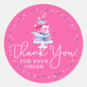 Hartelijk dank voor uw bestelling Fun Bakery Cake  Ronde Sticker (Voorkant)