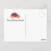 Hartelijk dank voor uw bestelling Fun Floral Pink Briefkaart (Achterkant)