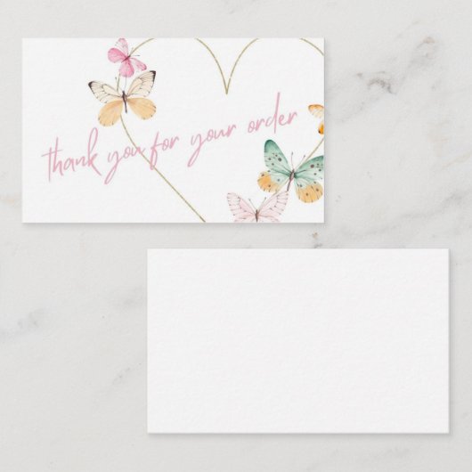 Hartelijk dank voor uw bestelling Kaart | Botervli Visitekaartje (Voorkant / Achterkant)