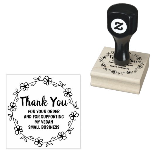 Hartelijk dank voor uw bestelling, kleine bedrijve rubberstempel (Gestempeld)