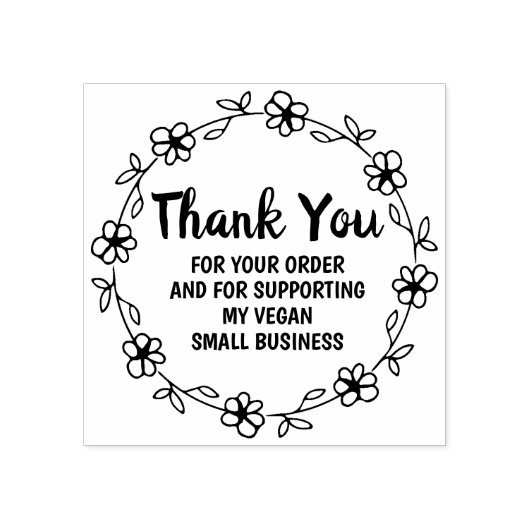 Hartelijk dank voor uw bestelling, kleine bedrijve rubberstempel (Afrduk)