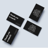 Hartelijk dank voor uw bestelling, kleine bedrijve visitekaartje