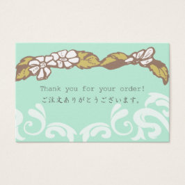 Hartelijk dank voor uw bestelling, kleine Kaart