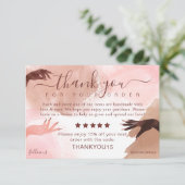 Hartelijk dank voor uw bestelling Nail Art Busines Bedankkaart (Staand voorkant)