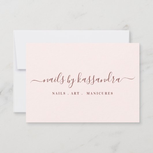 Hartelijk dank voor uw bestelling Nail Art Busines Bedankkaart (Achterkant)