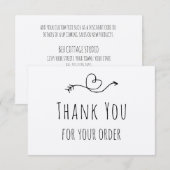 Hartelijk dank voor uw bestelling over Kraft Paper Bedankkaart (Voorkant / Achterkant)