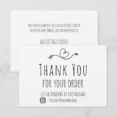 Hartelijk dank voor uw bestelling over Kraft Paper Bedankkaart (Voorkant / Achterkant)