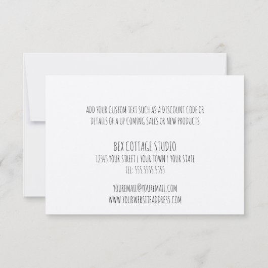 Hartelijk dank voor uw bestelling over Kraft Paper Bedankkaart (Achterkant)