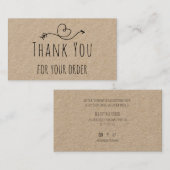 Hartelijk dank voor uw bestelling over Kraft Paper Visitekaartje (Voorkant / Achterkant)