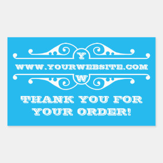 Hartelijk dank voor uw bestelling rechthoekige sticker
