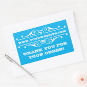 Hartelijk dank voor uw bestelling rechthoekige sticker (Envelop)