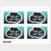 Hartelijk dank voor uw bestelling rechthoekige sticker (Vel)