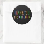 Hartelijk dank voor uw bestelling ronde sticker (Tas)