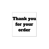 Hartelijk dank voor uw bestelling rubberstempel (Afrduk)