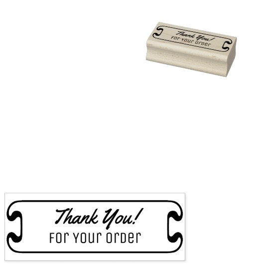 Hartelijk dank voor uw bestelling rubberstempel (Gestempeld)