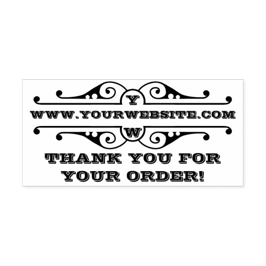 Hartelijk dank voor uw bestelling rubberstempel (Afrduk)