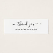 Hartelijk dank voor uw bestelling, sociale media mini visitekaartjes (Voorkant)