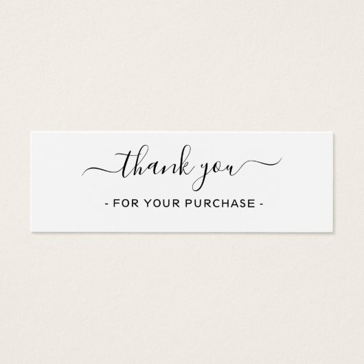 Hartelijk dank voor uw bestelling, sociale media mini visitekaartjes (Voorkant)