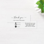Hartelijk dank voor uw bestelling, sociale media mini visitekaartjes (Bureau)