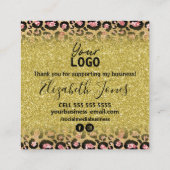 Hartelijk dank voor uw bestelling. vierkante visitekaartje (Achterkant)