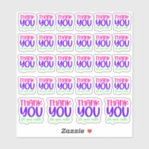 Hartelijk dank voor uw bestelling - vinylsticker