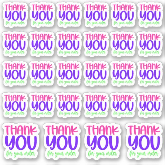 Hartelijk dank voor uw bestelling - vinylsticker sticker (Voorkant)