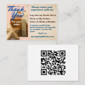 Hartelijk dank voor uw bestelling visitekaartje (Voorkant / Achterkant)