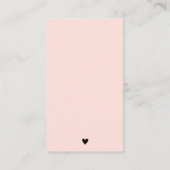 Hartelijk dank voor uw bestelling, zwart en roze visitekaartje (Achterkant)