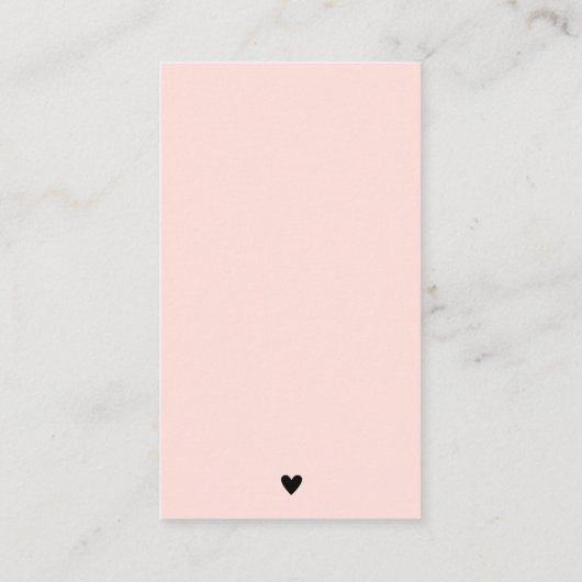 Hartelijk dank voor uw bestelling, zwart en roze visitekaartje (Achterkant)