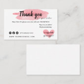 Hartelijk dank voor uw bestellingskaarten visitekaartje (Voorkant / Achterkant)