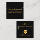 Hartelijk dank voor uw bestellingsVisitekaartjes Vierkante Visitekaartje (Voorkant / Achterkant)