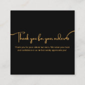 Hartelijk dank voor uw bestellingsVisitekaartjes Vierkante Visitekaartje (Voorkant)