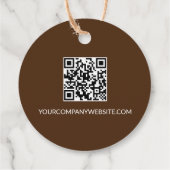Hartelijk dank voor uw bestellingswebsite QR-code Bedankjes Labels (Achterkant)