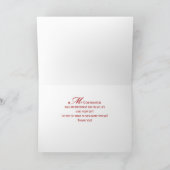 Hartelijk dank voor uw bevestiging Gift Gold & Red Bedankkaart (Binnen)