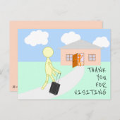 Hartelijk dank voor uw bezoek - Nod Notes Briefkaart (Voorkant / Achterkant)