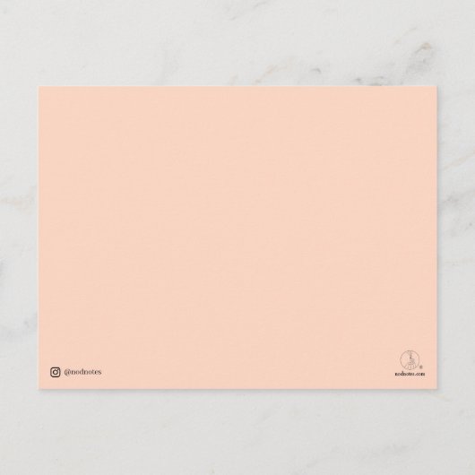 Hartelijk dank voor uw bezoek - Nod Notes Briefkaart (Achterkant)