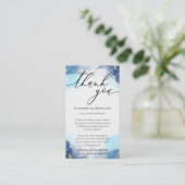 Hartelijk dank voor uw blauwe handtekening informatiekaartje (Staand voorkant)