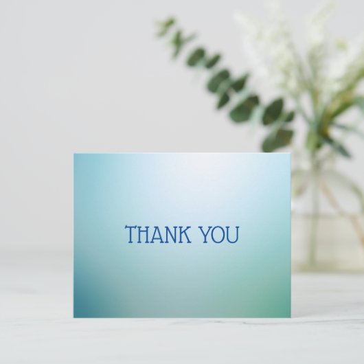 Hartelijk dank voor uw blauwe verloop briefkaart (Staand voorkant)