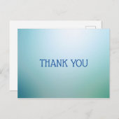 Hartelijk dank voor uw blauwe verloop briefkaart (Voorkant / Achterkant)