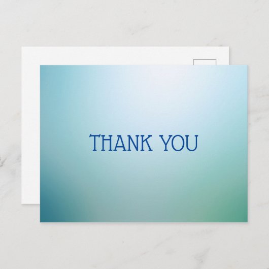 Hartelijk dank voor uw blauwe verloop briefkaart (Voorkant / Achterkant)