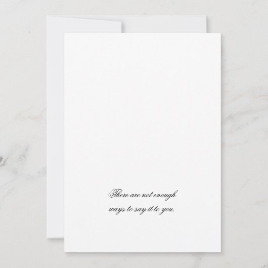 Hartelijk dank voor uw brief in verschillende tale bedankkaart (Achterkant)