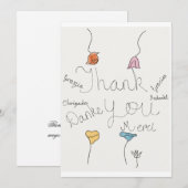 Hartelijk dank voor uw brief in verschillende tale bedankkaart (Voorkant / Achterkant)