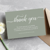 Hartelijk dank voor uw briefkaart Bereavement