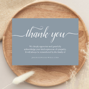 Hartelijk dank voor uw briefkaart Bereavement
